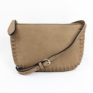 NWT Jen & Co. Bonnie Whipstitch Crossbody, Tan